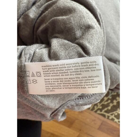 Three Dots Quilted Sweatshirt Jacket, Gray, Size XL - Picture 4 of 5